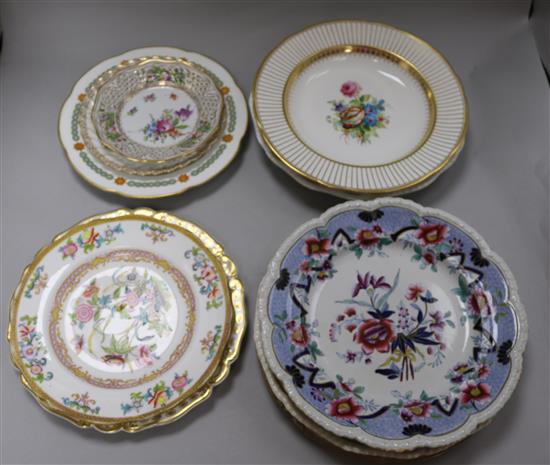 A collection of decorative plates,